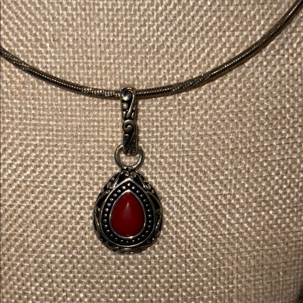 Premier designs, chili pepper, pendant, and matching earrings set